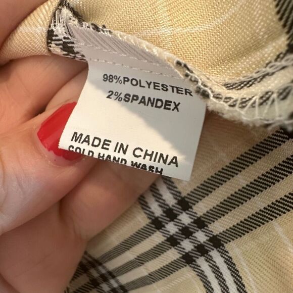 Princess Polly Plaid Skirt Mini Cream School Girl Size 6 - Picture 4 of 5